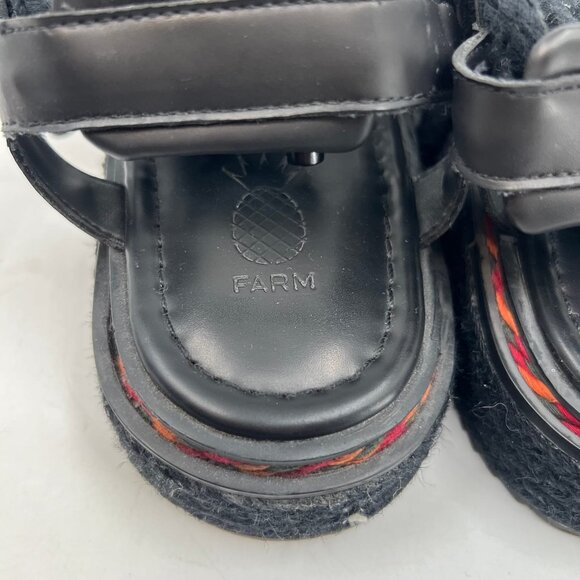 FARM Rio Black Red Platform Lace Up Sandals | Size 8 - Picture 10 of 10